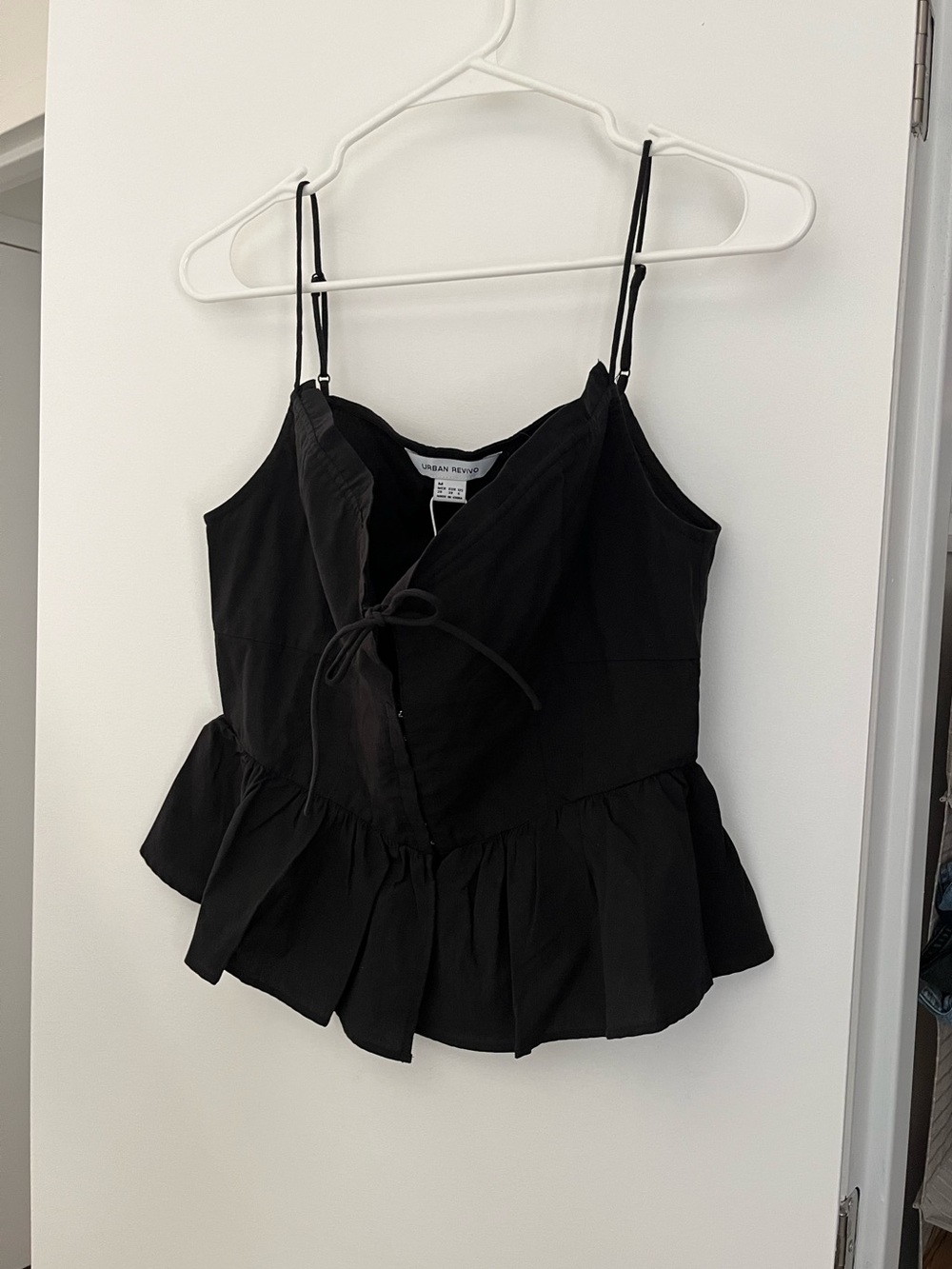 urban revivo cotton tie tank top